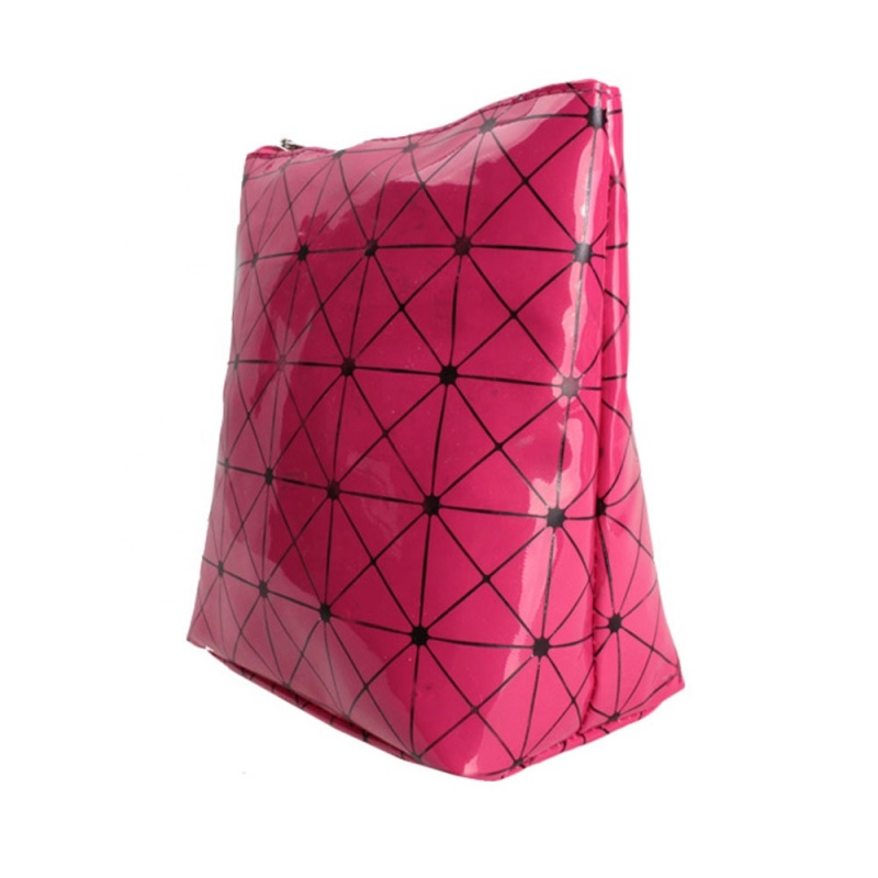 Customize Geometric Diamond Print Clutch Bag Women Travel Organizer Cosmetic Makeup Bag Accept Your Own Print Design 