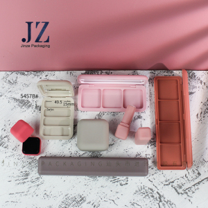 Jinze square empty makeup container set magnetic eyeshadow case compact powder packaging bronzing powder case
