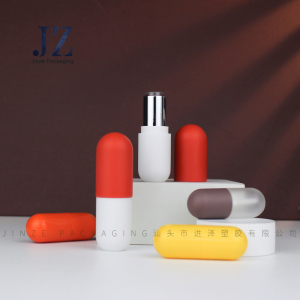 Jinze capsule shape candy color cute 12.1mm lipstick tube 6ml lip gloss container set