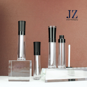 Jinze 2 kinds of lid round shape big lid lip gloss tube 6ml empty lip glaze packaging