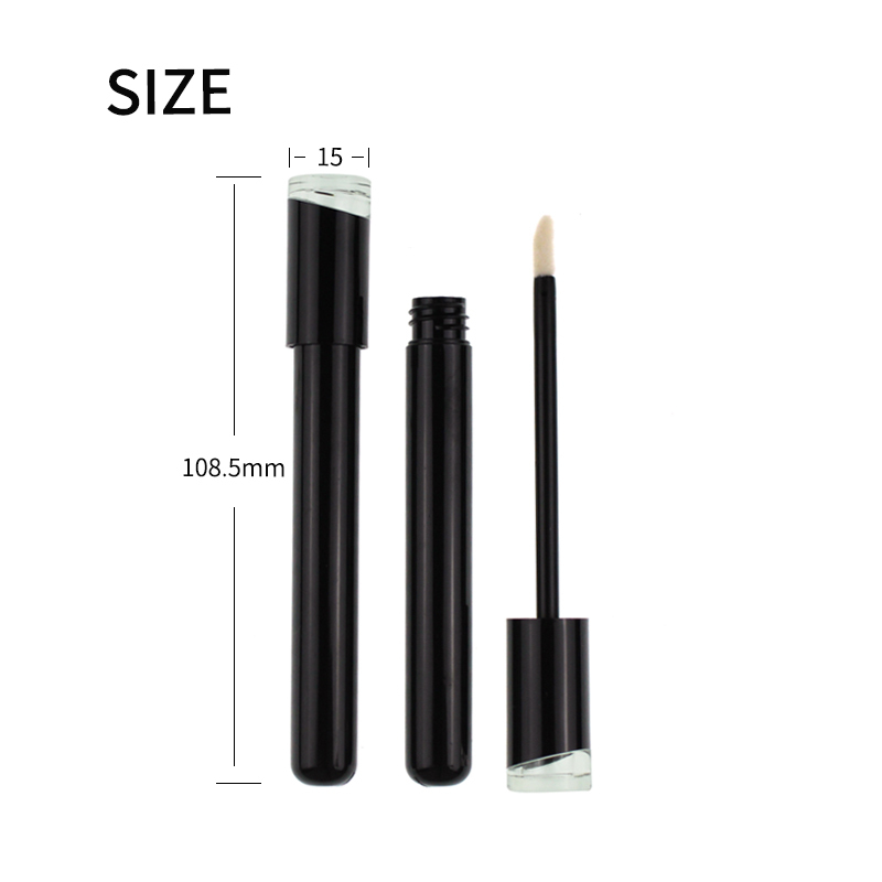 Jinze transparent top pen shape 4ml black lip gloss packaging empty tube