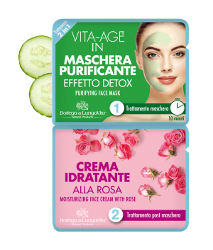 2 in 1 FACE TREATMENT DETOX MASK and MOISTURIZING ROSE CREAM