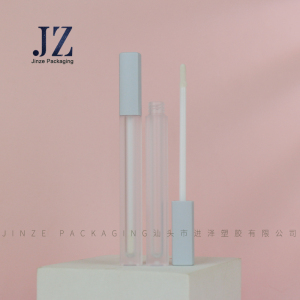 Jinze long and thin square elegant empty lip gloss tube 2ml mini capacity lip oil container