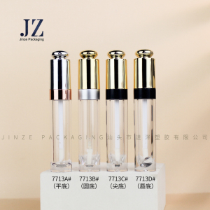 Jinze lip gloss containers tube 8ml round shape 4 kinds of bottles lip gloss packaging