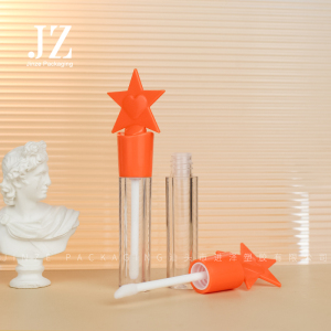 Jinze heart in star lid 2.5ml lip gloss tube empty luxury lip gloss containers cosmetic packaging