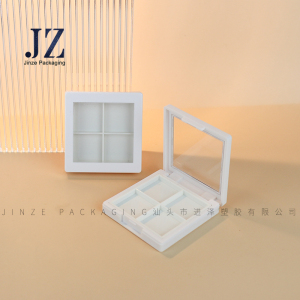 Jinze mini square 4 colors eye shadow case empty eyeshadow container with window