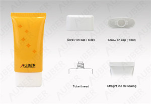 D30mm Super Oval Sun Screen Plastic Cosmetic Tube Packaging