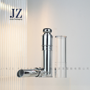 Jinze lipstick tube 11.1mm silver inner tube with transparent lid lipstick container
