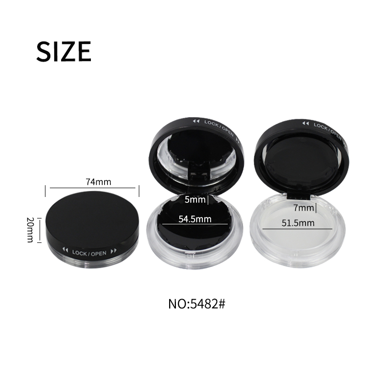 Jinze special design rotating card buckle compact powder case round lock cosmetic powder container
