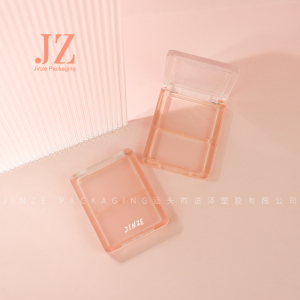 Jinze square full transparent eyeshadow palette packaging highlighter makeup case blusher