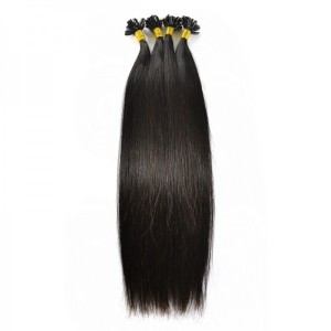 100 Strands Each Pack Pre Bonded Hair Extensions Natural Black Straight Nail U Tip Extension