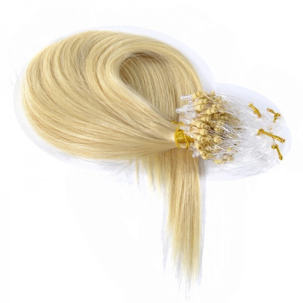 613 Micro Loop Ring Hair Extensions Straight Hair Micro Beaded Extensions