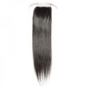 Premium Donor Virgin Hair Top Quality 4x4 Straight Transparent Lace Closure