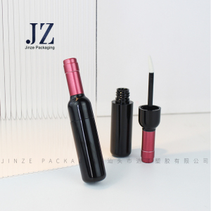 Jinze wine bottle shape lip gloss tube 10ml capacity cute lip gloss containers