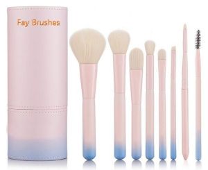 8pcs pretty pink synthetic makeup brush set