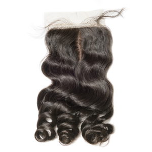 Premium Donor Virgin Hair Top Quality 4x4 Loose Wave Silk Base Closure