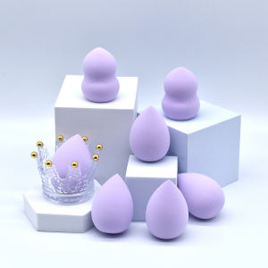 Light purple beauty egg gourd-shaped drop-shaped beauty tools skin-friendly and delicate
