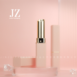 Jinze matte baby pink with gold inner custom design lipstick tube 11.1mm lip balm container