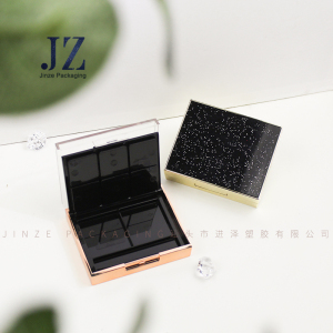 Jinze double layers eye shadow case square 2 kinds of lid sheer blush container