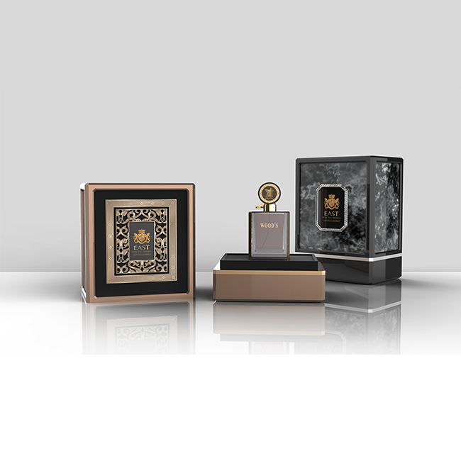 Custom Cosmetic Rigid Grey Board Paper Telescopic Shoulder Box for Perfume or Essence with Eco-friendly EVA Lids