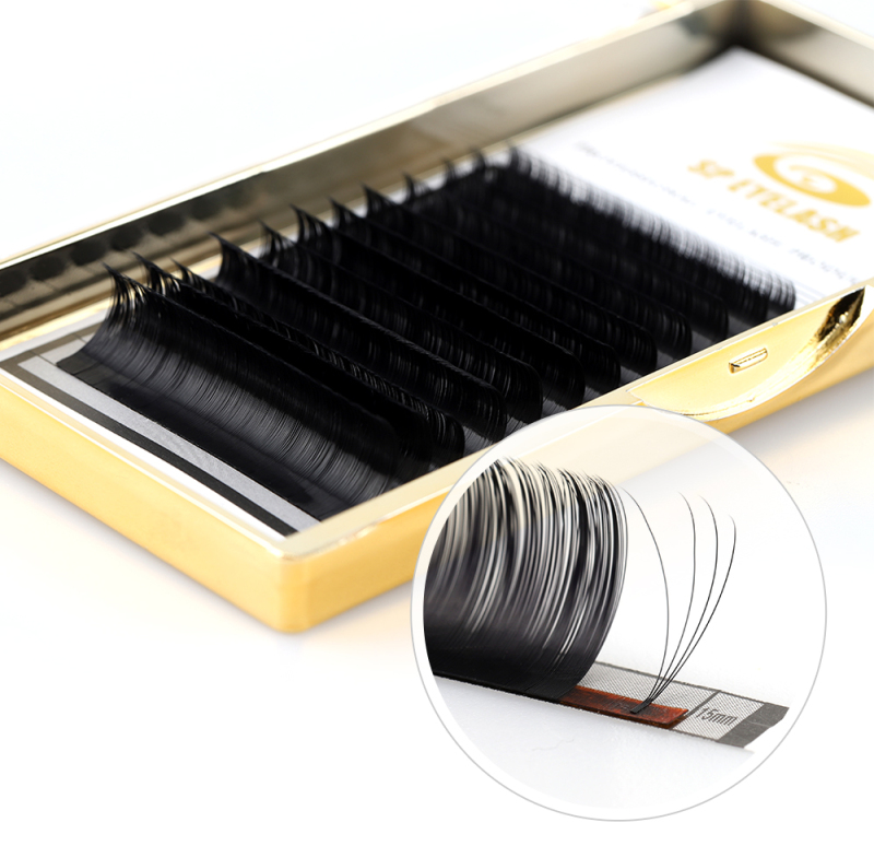 Easy Fan Easy Blooming Imported PBT Fiber SP Lashes Extensions Prvate Label 