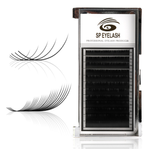 Ellipse Mixed PBT Fiber Flat Eyelash Extensions Split Tips Light Matte Individual Eyelashes Salon Use