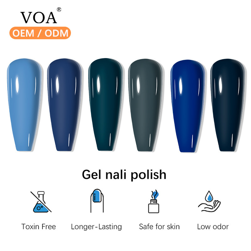 Aosmei factory nail supplies dry blue haze color uv gel eco friendly matte organic long lasting nail gel polish