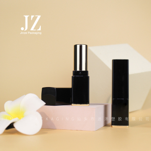 Jinze square lipstick container with gold bottom lip balm tube for men