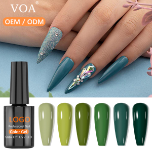 Aosmei factory six colors nail uv gel avocado colors series nail varnish pen easy to use three step nail gel polish