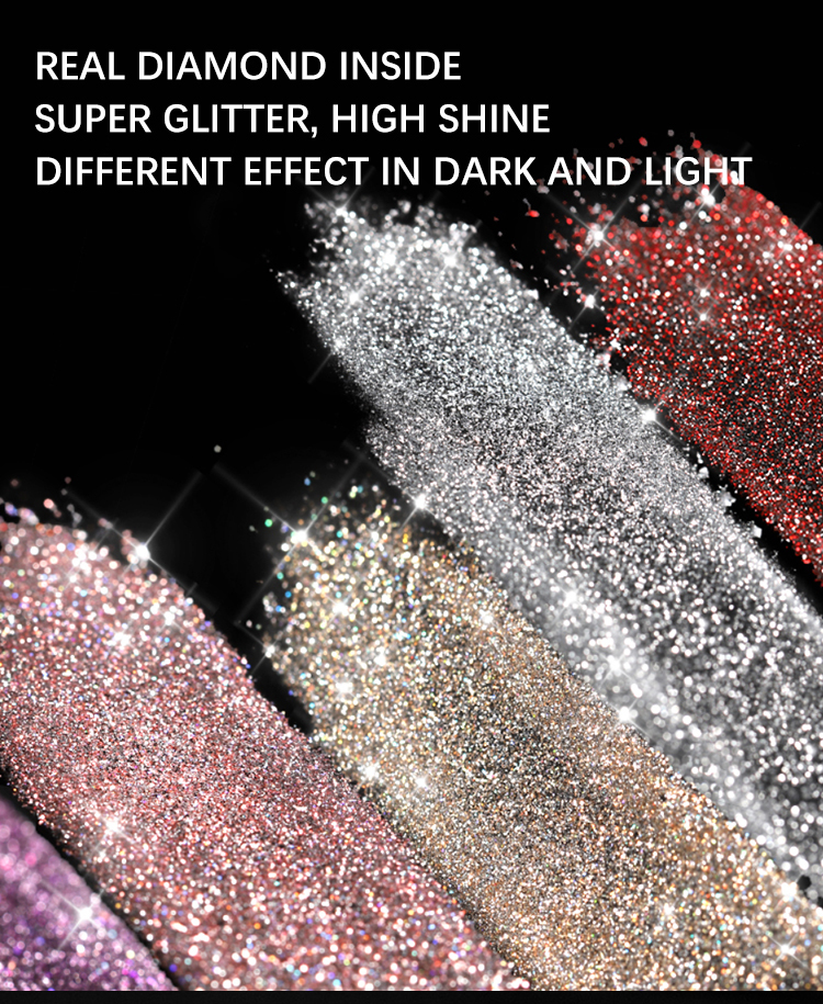 Aosmei Polish Nail Gel LED UV Gel Non-toxic Flashing Disco Glitter  Diamond Night Party Beauty nail salon supplier