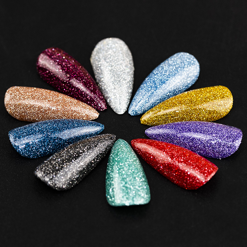Aosmei Polish Nail Gel LED UV Gel Non-toxic Flashing Disco Glitter  Diamond Night Party Beauty nail salon supplier