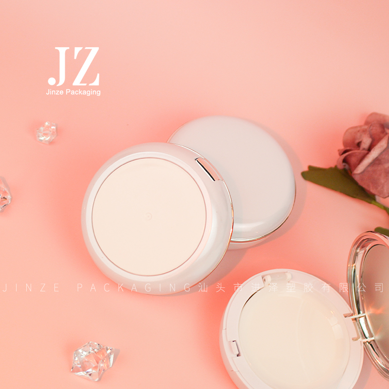 Jinze round pearl white air cushion foundation case BB cream empty packaging