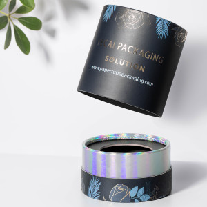 High Quality Luxury Perfume Bottle Tube Box Luxury Hot Foil Stamping Cylindrical Packaging Tube