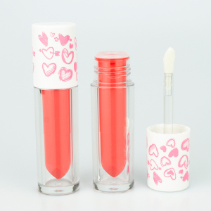 Refillable Round ABS Lipstick Shape Insert Lipgloss Tube Bottle with Color Matching Cap Lid