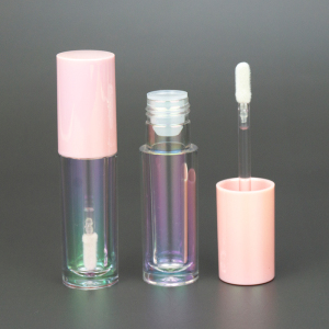 Refillable Round ABS Lazer Crystal-like Lipgloss Tube Bottle with Color Matching Lid Cap