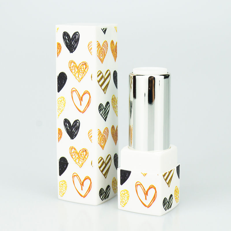 High end Square Digital Printing Premium Embossment Lipstick Tube Custom Pattern