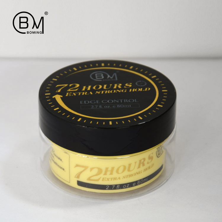water based super strong hold edge control private label hair wax pomade gel vendor for 4c black hair