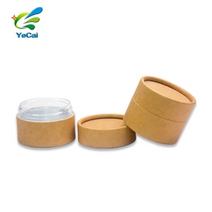 Mutli size cream lotion round kraft paper tube box plastic insert paper cosmetic containers