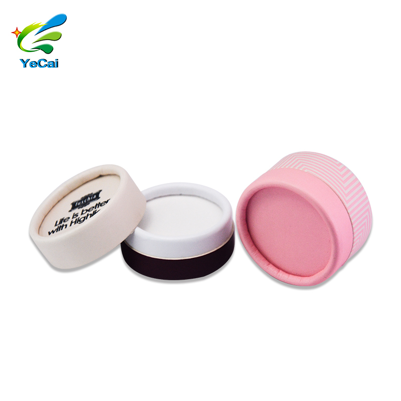 Low MOQ small cylinder paper tube box wax lined paper cosmetic container for highligh