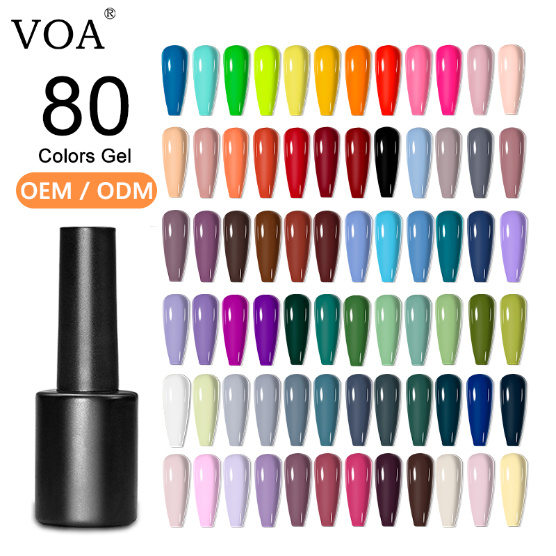 Aosmei NO.08 color gel 1- 80 colors custom private label soak off led uv gel nail polish wholesale
