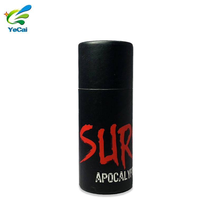 custom printing biodegradable plain black cardboard paper tube essential oil tube packaging