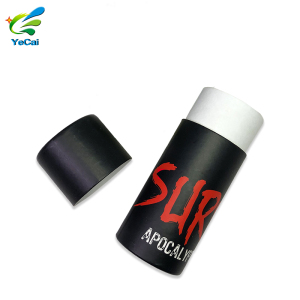 custom printing biodegradable plain black cardboard paper tube essential oil tube packaging
