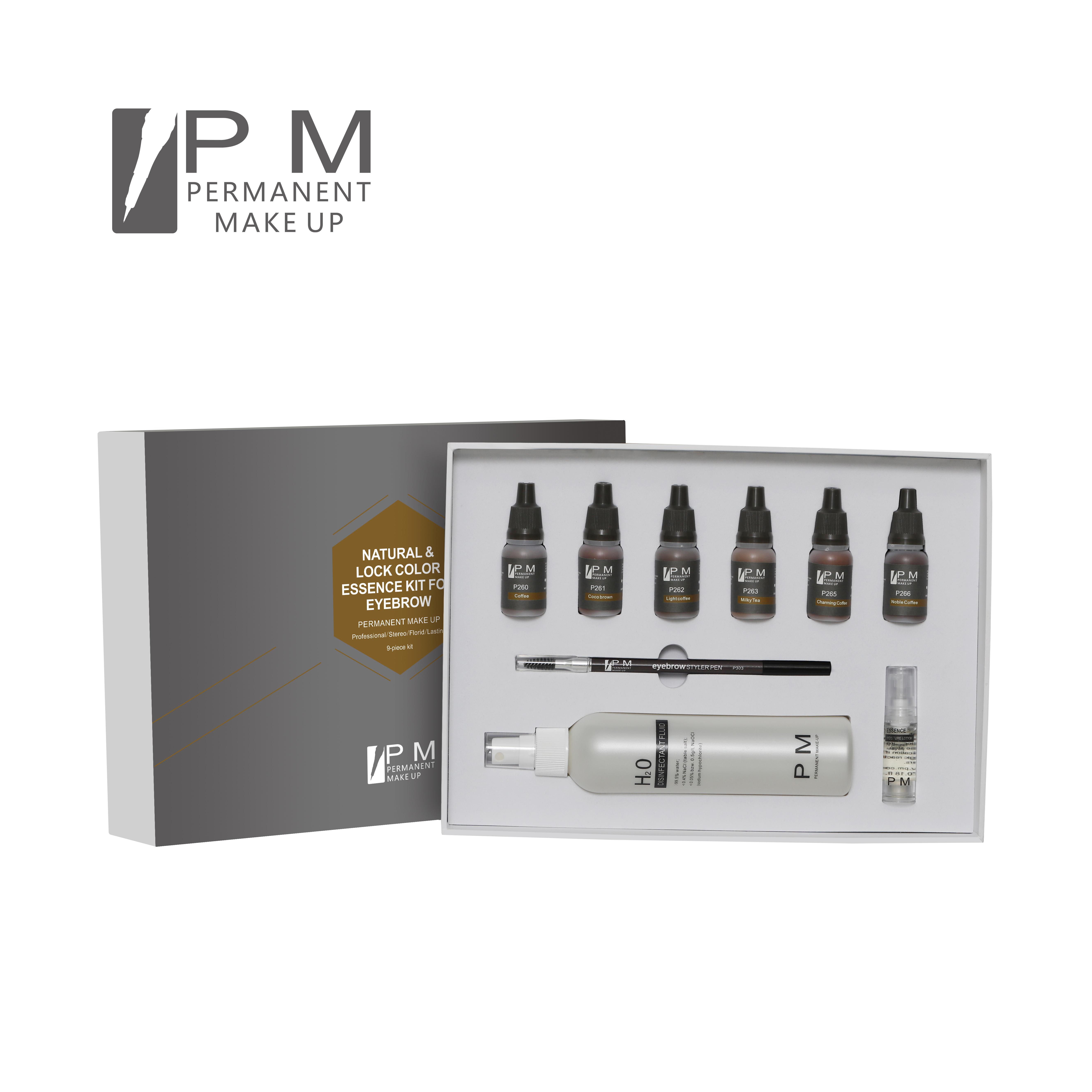 PM Brand Eyebrows Tattoo Ink Microblading Permanent Makeup Pigment Kit