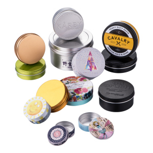 Hulless Reusable Cosmetic Silver Tin Aluminum Jar Screw Top Lid for Cream Pomade Deodorant Lip Balm