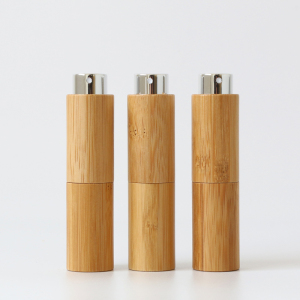 wholesale twist up perfume atomizer bamboo 20ml perfume spray bottle 
