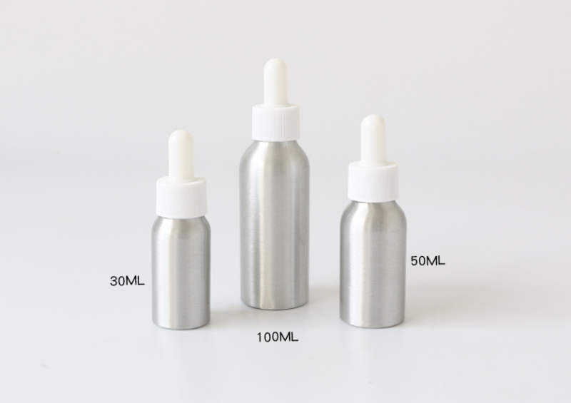 Cheap price30ml 50ml 300ml 500ml Aluminum Cosmetic Bottle with Sprayer Pump Black Color Aluminum Bottle with Dispenser