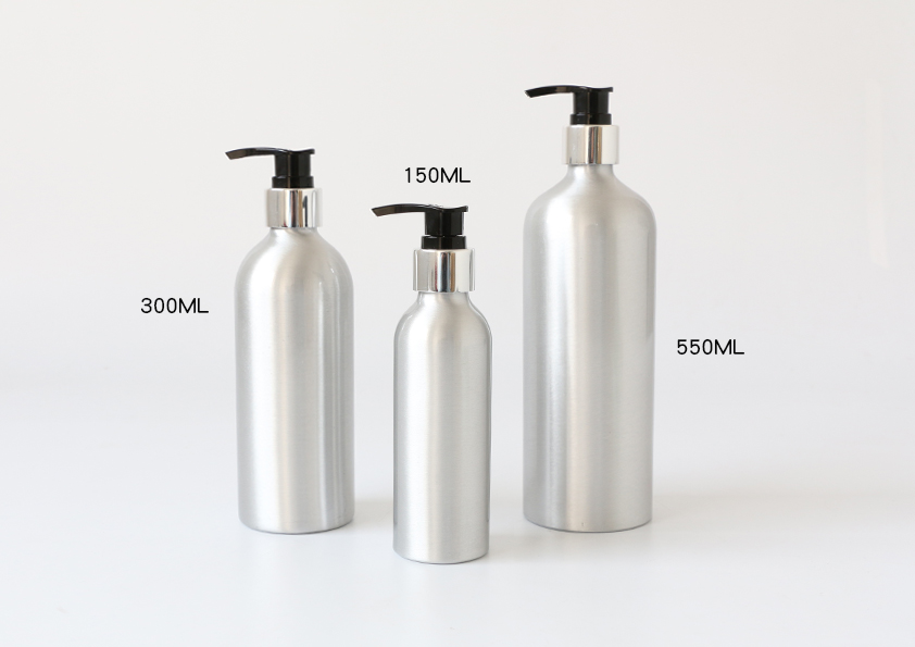 50ml silver aluminium pump bottle with spray in stock luxury 200ml 300ml black aluminum pump cosmetic packaging bottle manufacturers