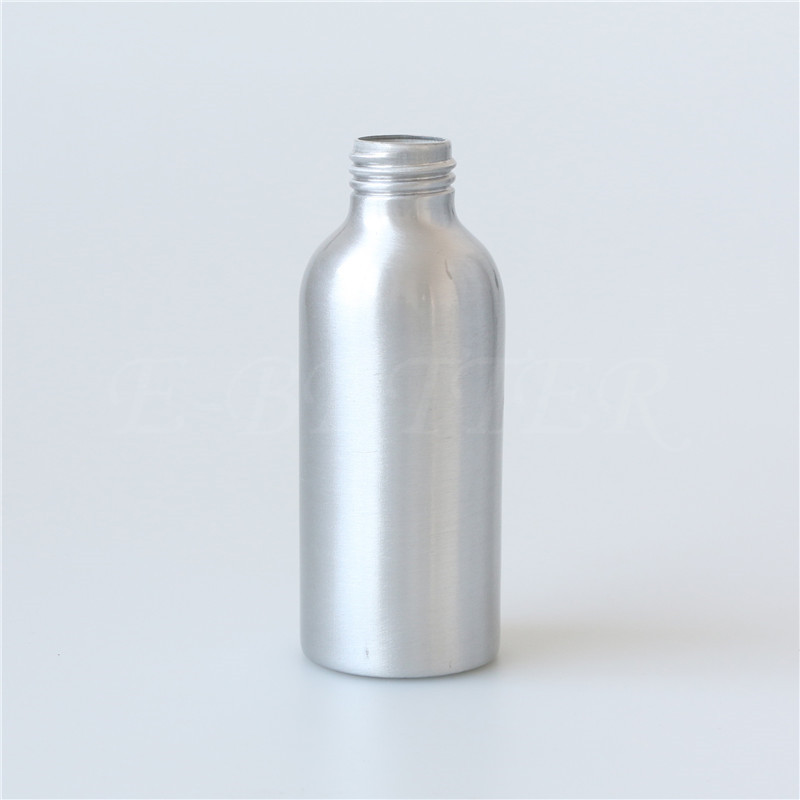 100ml aluminum bottle matte blacke with gold aluminum lids