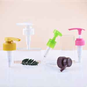 1.45-4cc Colorful PP Locking Dispenser Pump Smooth Ribbed Metal Skirt for Face and Body Lotion Shampoo Hand Soap