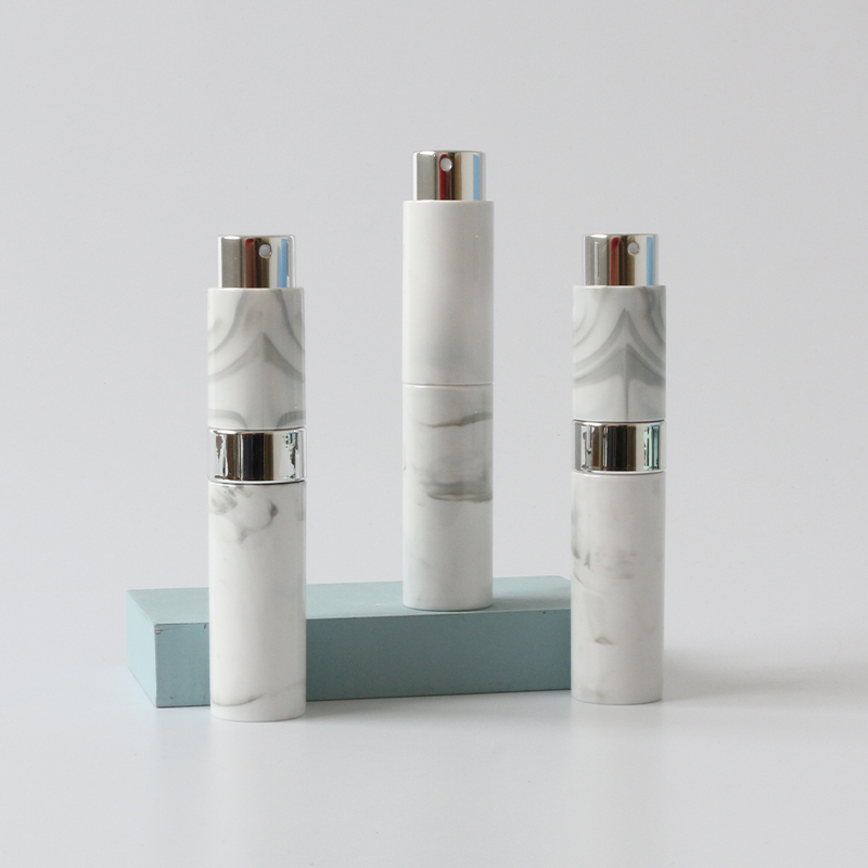 Wholesale marble twist up refillable perfume atomizer travel 10ml spray bottle for sleep
